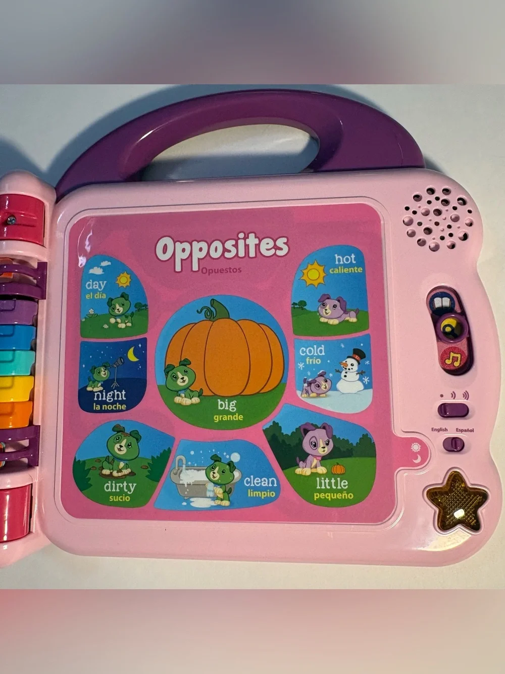 LeapFrog Scout & Violet 100 Words Electronic Book Bilingual English Spanish